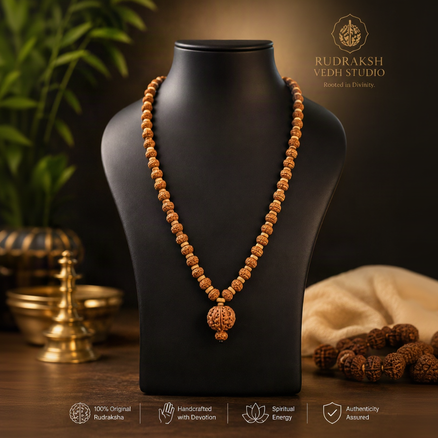 6MM imported Rudraksham with vilwapathram