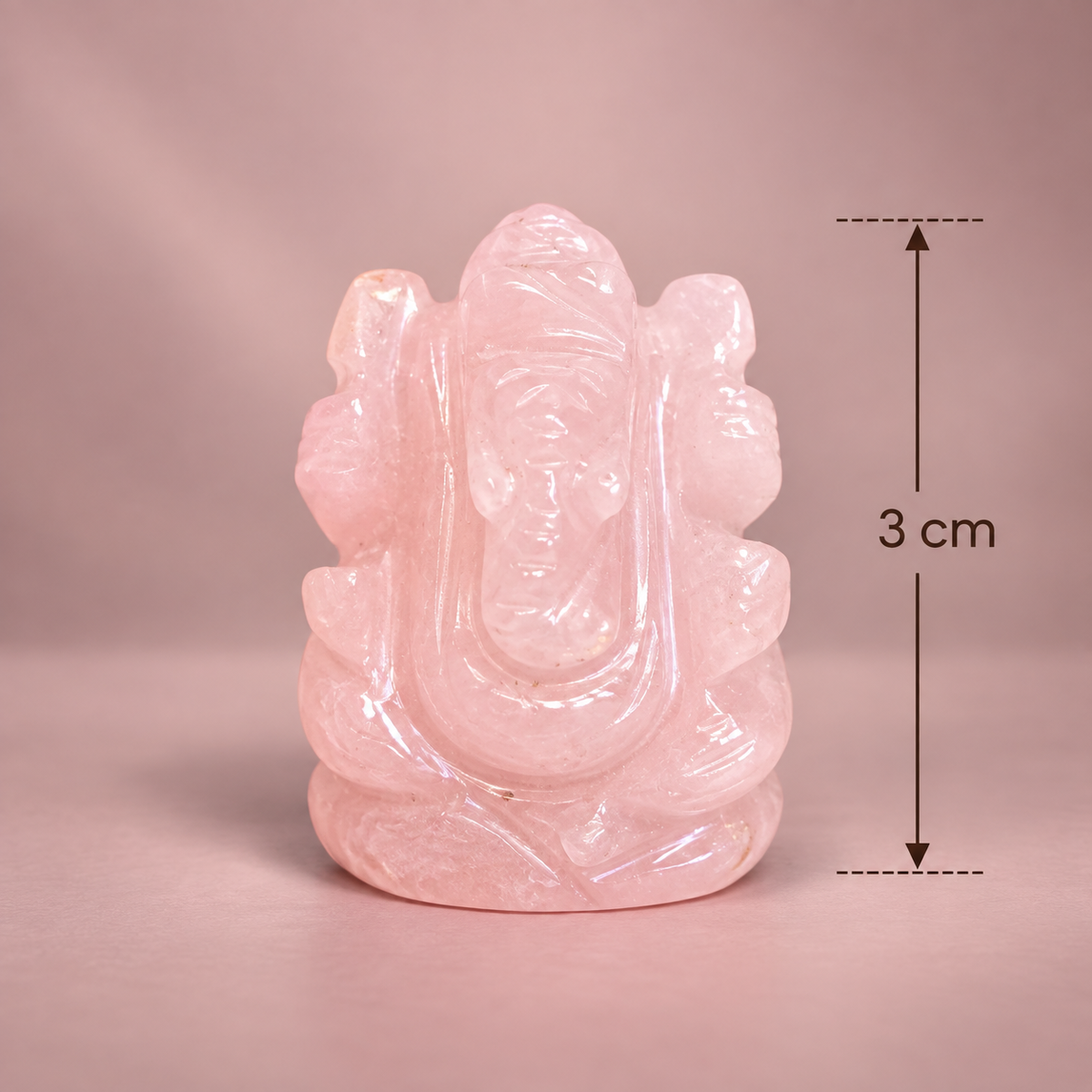 Rose Quartz Ganesha — “Stone of Love”