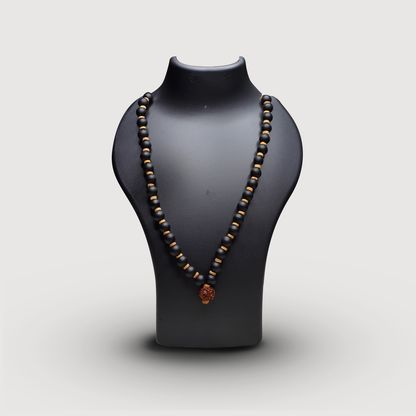 12MM Karungali Mala with Vilwa Pathram