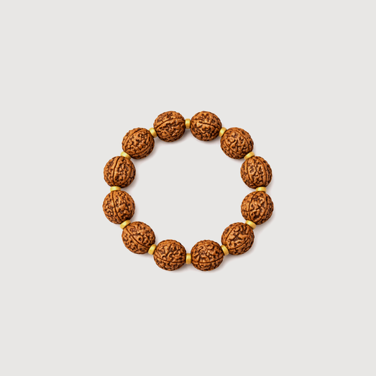 15MM Panchamukhi Rudraksha with Vilwa Pathram Bracelet