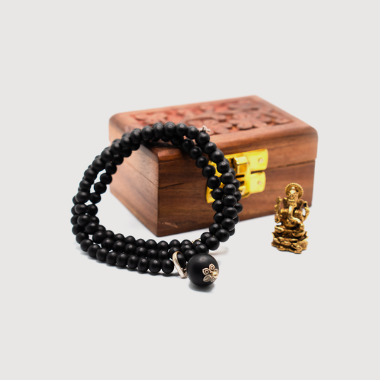 6 MM Karungali Mala with 12 MM Pendant