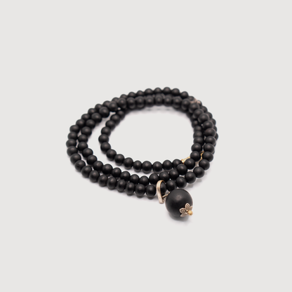 6 MM Karungali Mala with 12 MM Pendant