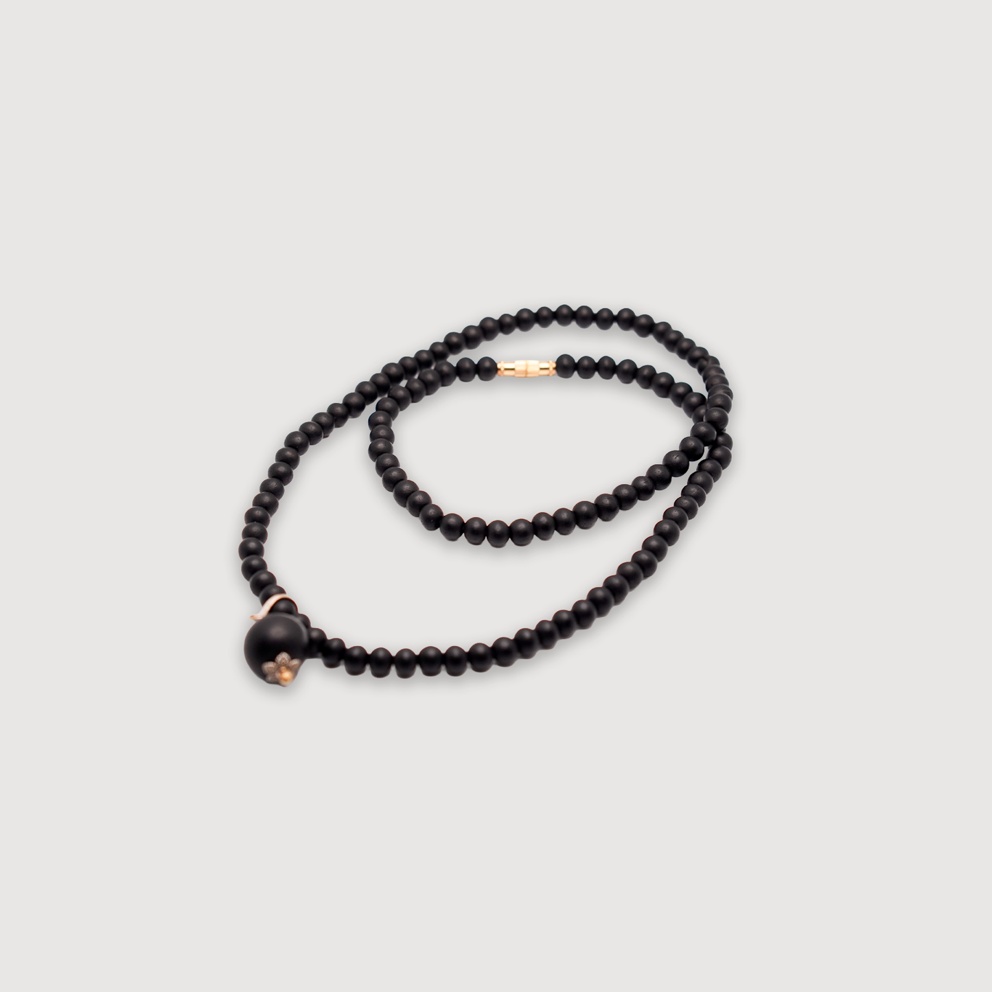6 MM Karungali Mala with 12 MM Pendant