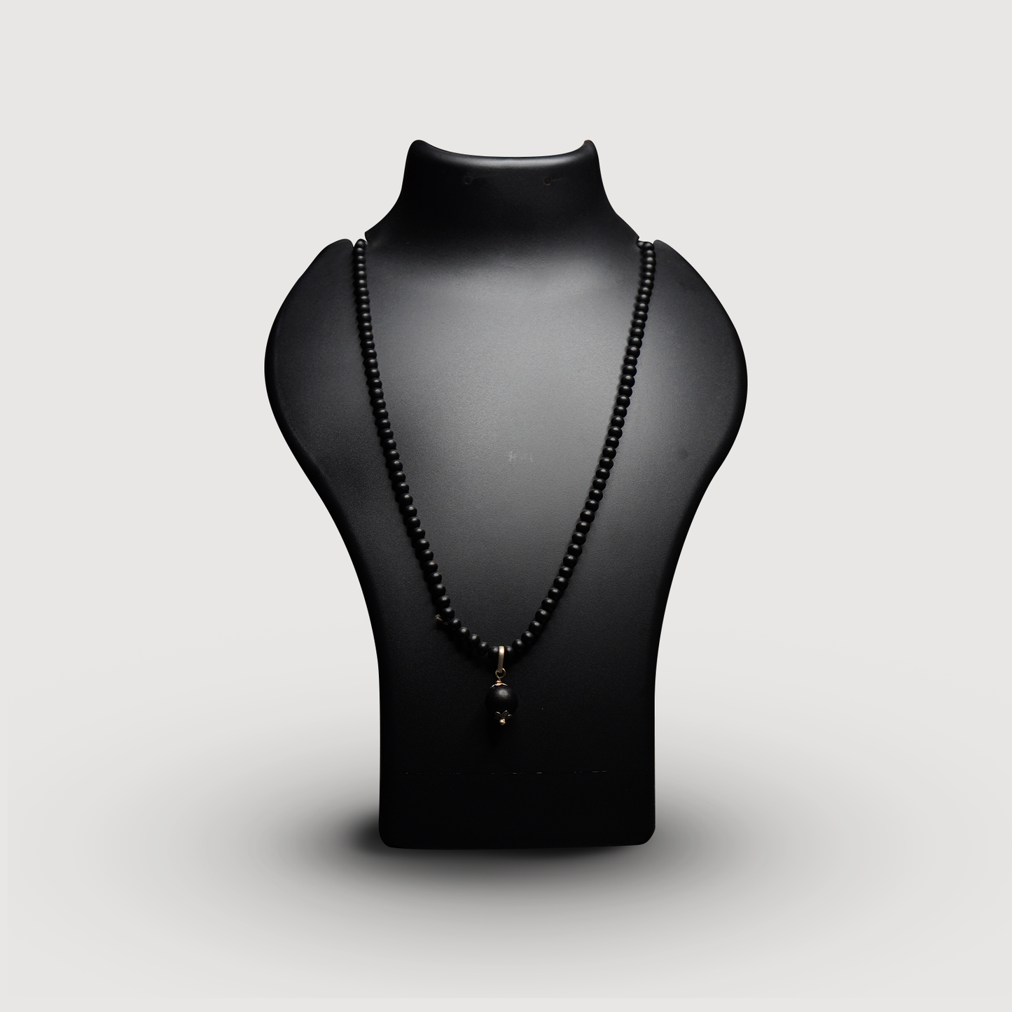 6 MM Karungali Mala with 12 MM Pendant