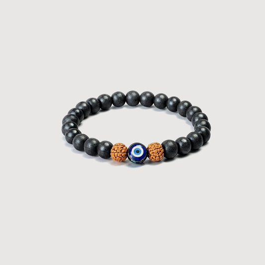 Evil Eye & Rudraksha Bracelet