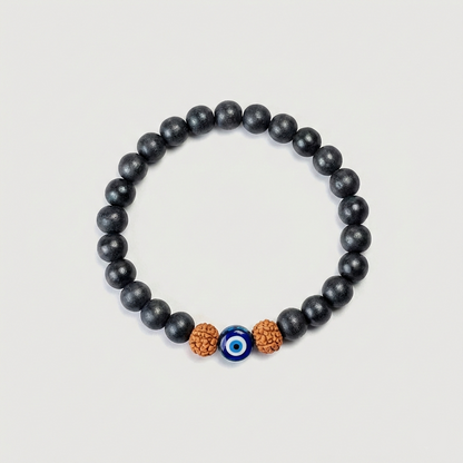 Evil Eye & Rudraksha Bracelet