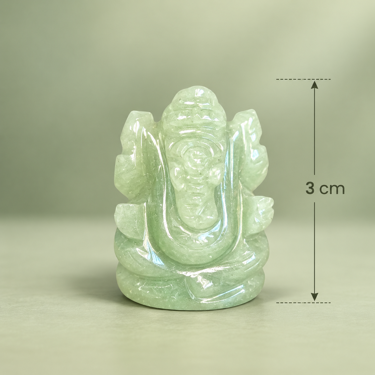 Prasiolite Ganesha — Green Quartz